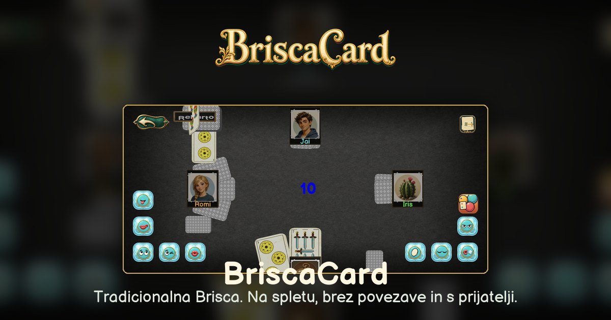 Partija BriscaCard za štiri igralce